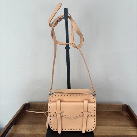 Rebecca Minkoff Nanine Light Vachetta Peach Leather Crossbody New - Picture 7 of 13
